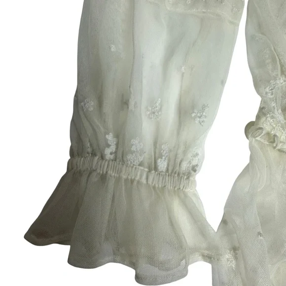 FINAL LAST CHANCE NWOT Free People Stevie Sheer Lace Ivory Maxi Dress xs - Picture 8 of 15